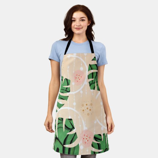 Monstera verlasse pink. schürze (Getragen)