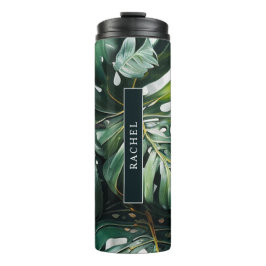 Monstera Verlasse Tropische Custom Thermal Tumbler Thermosbecher