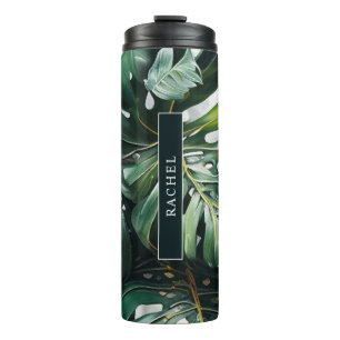 Monstera Verlasse Tropische Custom Thermal Tumbler Thermosbecher