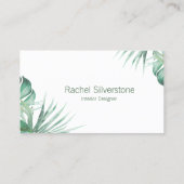 Monstera Verlasse Tropische Rücksendeadresse Visitenkarte (Rückseite)