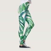 Monstera Verlasse: Watercolor Jungle Pattern. Leggings (Rechts)
