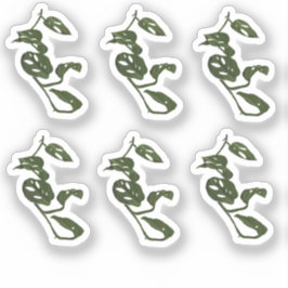 Monstera Vine Pflanze Zeichne Design Sticker