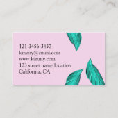 Monstera Visitenkarte (Rückseite)