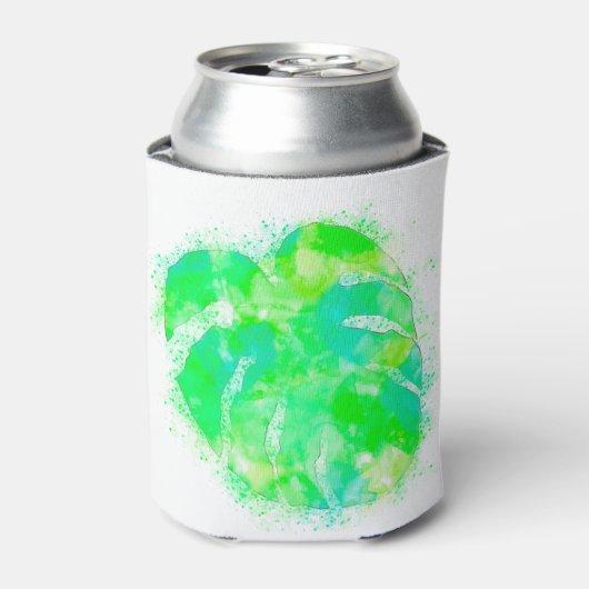 Monstera Watercolor Dosenkühler (Kanne Vorderseite)