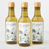 Monstera Wedding Wine Label Weinetikett (Flaschen)