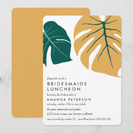 Monstera Yellow | Bridesmaids Luncheon Wedding Einladung