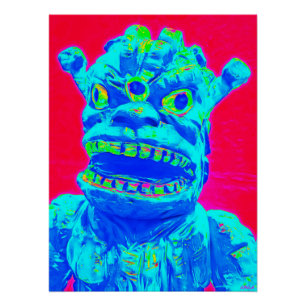 Monsterangriff auf Pop Poster