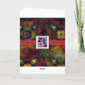 Monsterbaum durch Anjo Lafin Feiertagskarte (Rückseite)