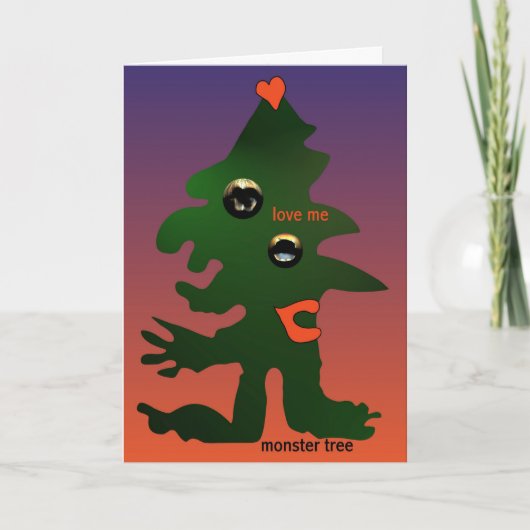 Monsterbaum durch Anjo Lafin Feiertagskarte (Vorderseite)