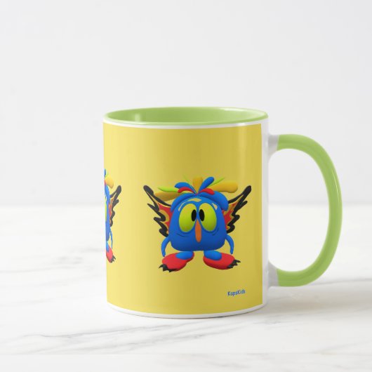Monstercharaktere Vogelgeflügel animiert Tasse (Rechts)