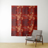 Monsterdarstellung des Nautischen Roten Oktopus Wandteppich (Beispiel)