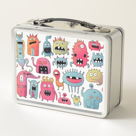 Monsterfiguren Metall Brotdose (Rückseite)