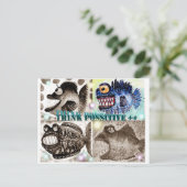 Monsterfischgruppe Postkarte (Stehend Vorderseite)