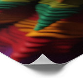 Monstergesicht in Regenbogenfarben Poster (Ecke)