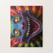 Monstergesicht in Regenbogenfarben Puzzle (Vertikal)