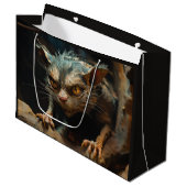 Monsterkatze große geschenktüte (Vorderseite Schrägansicht)
