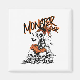 Monsterliebhaber Spaß Skelett Ghul Süß Vintage-Hal Magnet