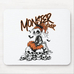 Monsterliebhaber Spaß Skelett Ghul Süß Vintage-Hal Mousepad
