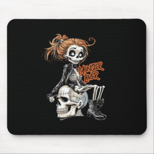 Monsterliebhaber Spaß Skelett Ghul Süß Vintage-Hal Mousepad