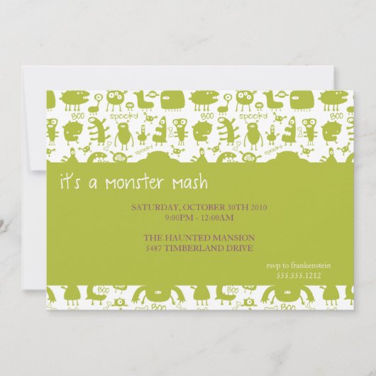 Monstermash {Einladung des Halloween-Party} Einladung (Vorderseite)