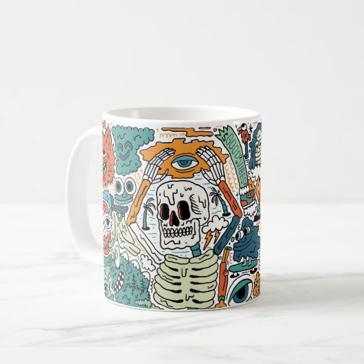 Monstermash-Up Kaffeetasse (Vorderseite Links)