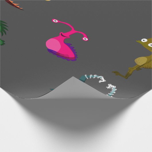 Monstermuster Geschenkpapier (Ecke)