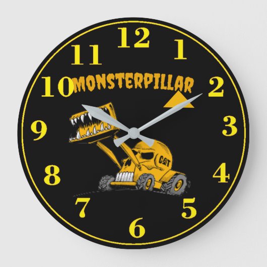 Monsterpillar Große Wanduhr (Vorderseite)