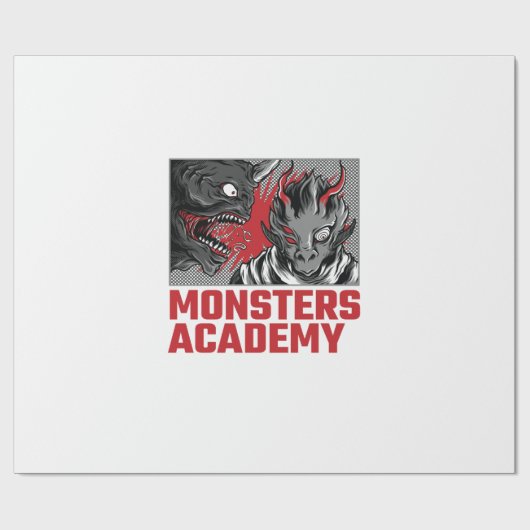 MONSTERS ACADEMY GESCHENKPAPIER (Flach)