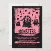 Monsters alljährliche Halloween-Party Einladung (Vorderseite)