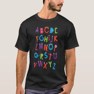 Monsters Alphabet Beängstigend T-Shirt