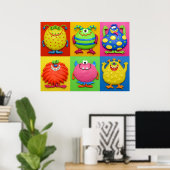 Monsters Baby Boy Dusche Kinderzimmer Poster (Heimbüro)