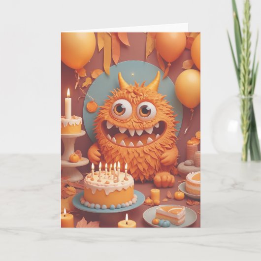 Monster's Birthday Bash Karte (Vorderseite)