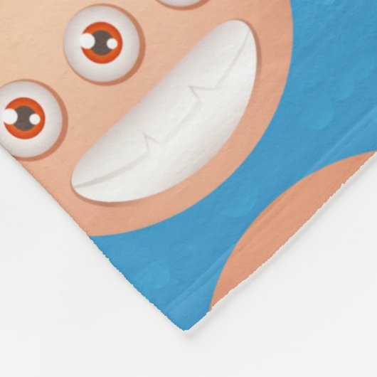 Monsters farbenfrohe Junge Zimmer groß Fleecedecke (Ecke)