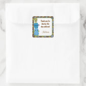 MONSTERS Flüchtige Blick a Boo Baby Shoodusche Squ Quadratischer Aufkleber (Tasche)