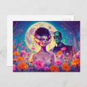 Monsters Hochzeit Danke Postkarte (Vorne/Hinten)