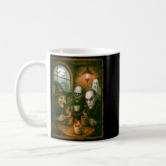Monsters In Coffee Shop Coffee Lovers Barista Hall Kaffeetasse (Links)