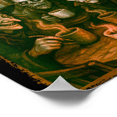 Monsters In Coffee Shop Coffee Lovers Barista Hall Poster (Ecke)