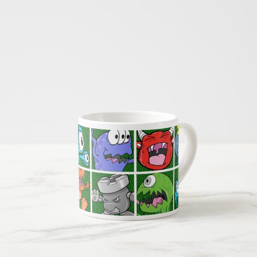 Monsters & Kaiju Espressotasse (Vorderseite Rechts)