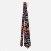 Monsters Pattern Neck Tie Krawatte (Rückseite)