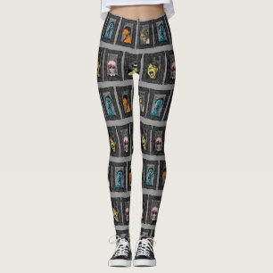Monsters Portraits Creepy Illustrationen Zombies Leggings