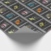 Monsters Portraits Creepy Illustrations Zombies Geschenkpapier (Ecke)