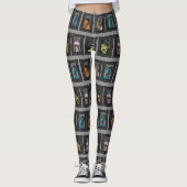 Monsters Portraits Creepy Illustrations Zombies Leggings (Vorderseite)