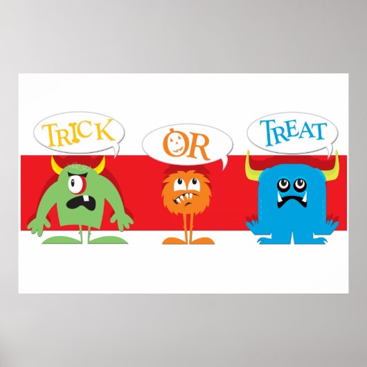 Monsters Trick-or-Leckerei-Poster Poster (Vorne)