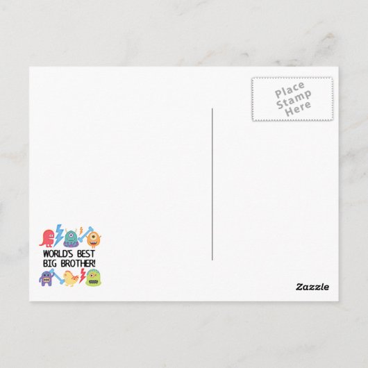 Monsters Weltbester Großbruder Postkarte (Rückseite)