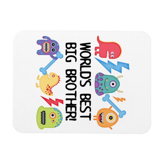 Monsters World Best Big Brother Magnet (Horizontal)