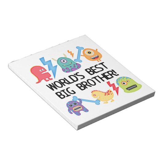 Monsters World Best Big Brother Notizblock (angewinkelt)
