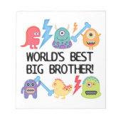Monsters World Best Big Brother Notizblock (Vorderseite)