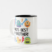 Monsters World Best Big Brother Zweifarbige Tasse (Vorderseite Links)