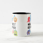 Monsters World Best Big Brother Zweifarbige Tasse (Mittel)
