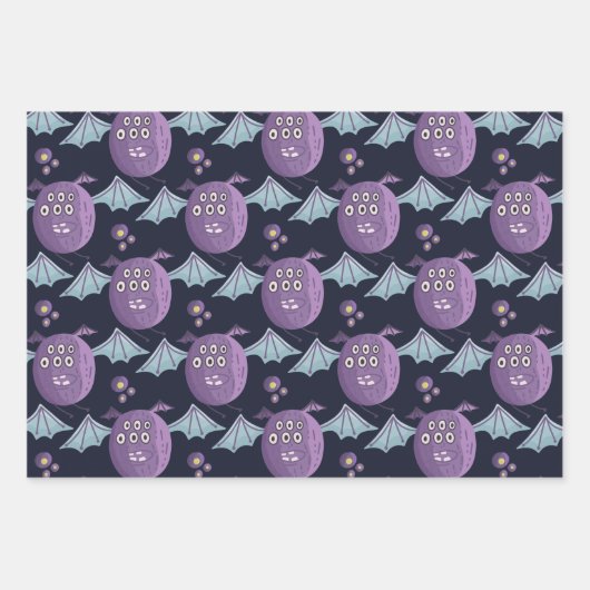 Monsters Wrapping Paper Sheets Geschenkpapier Set (Vorderseite 3)